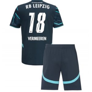 Billige RB Leipzig Drittes Trikot 2024-25 Grün Fußballtrikots Kinder Arthur Vermeeren 18