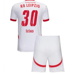 Günstige Kinder Fußballtrikots RB Leipzig Heim Trikotsatz 2024-25 Benjamin Sesko 30