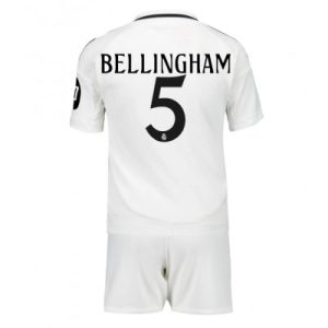 Günstiges Kindertrikot Real Madrid 24-25 Heim Trikotsatz Kit Jude Bellingham 5