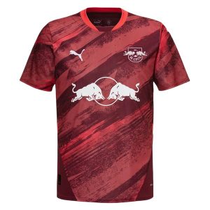 Kaufe Neue RB Leipzig Auswärts Trikotsatz 2024-25 Rot Fußballtrikot Trikotsatz Kit