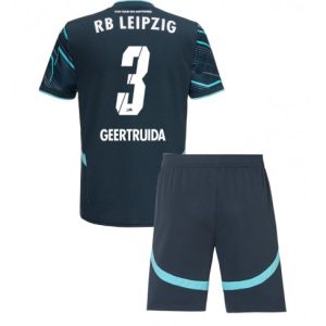 Kinder RB Leipzig Drittes Trikot 2024-25 Grün Fußballtrikots Lutsharel Geertruida 3