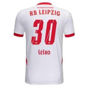 RB Leipzig Heim Trikotsatz 2024-25 Weiß Fußballtrikot für Herren Benjamin Sesko 30