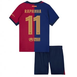 Bestseller Fußballtrikot Kinder FC Barcelona 2024-25 Heimtrikot Raphinha Belloli 11