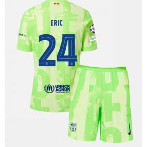 Kindertrikot FC Barcelona 2024-25 Ausweich Trikotsatz Grün Eric Garcia 24