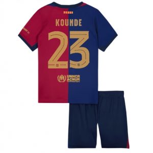 Neuen Kinder FC Barcelona 2024-25 Heimtrikot Jules Kounde 23